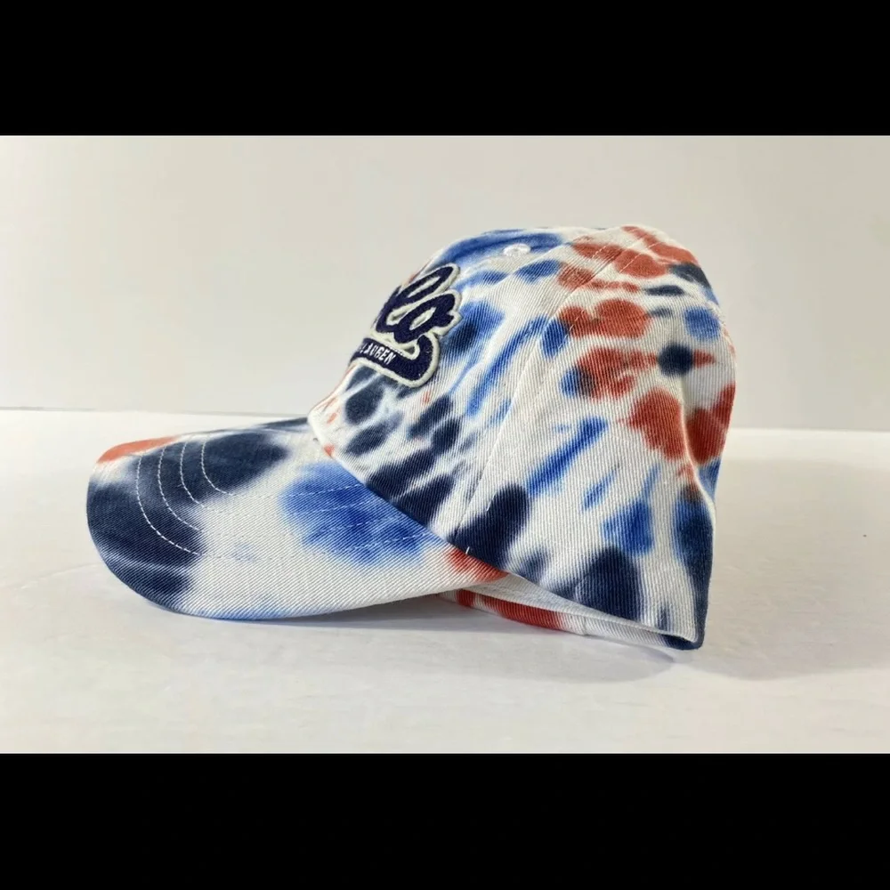 Polo Ralph Lauren Tie Dye Spell Out Script Strapback Dad Hat - Picture 5 of 7